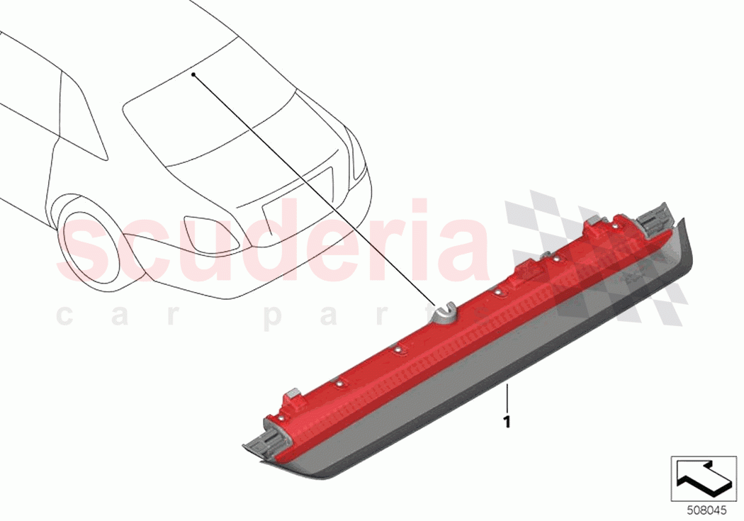 Third stoplamp of Rolls Royce Rolls Royce Ghost RR21(2019-2023)