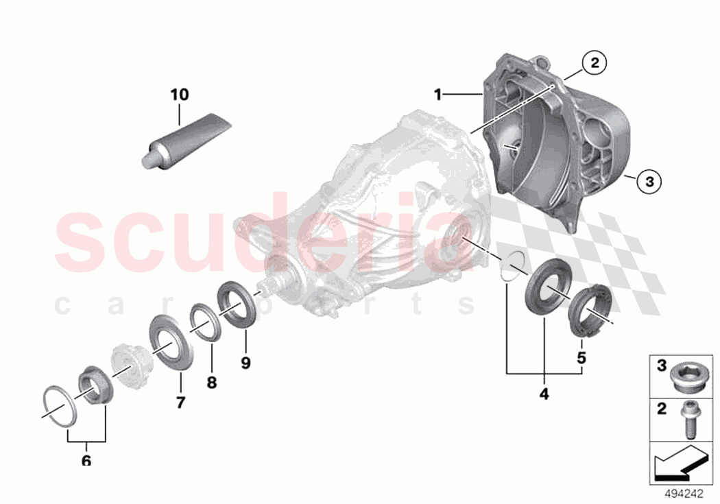 Rear axle drive parts of Rolls Royce Rolls Royce Ghost RR21(2019-2023)