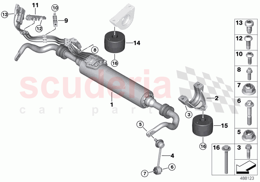 Rear stabilizer bar Dynamic Drive of Rolls Royce Rolls Royce Ghost RR21(2019-2023)