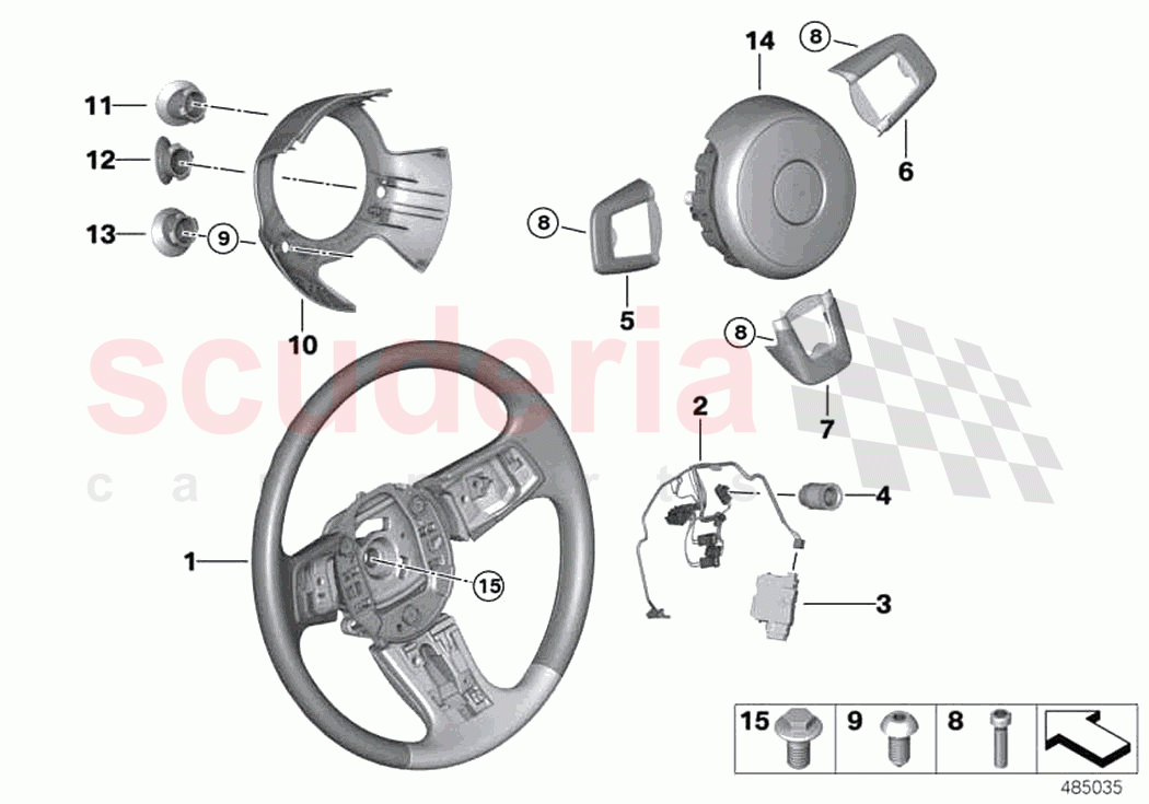 Steering wheel airbag multifunctional of Rolls Royce Rolls Royce Ghost RR21(2019-2023)