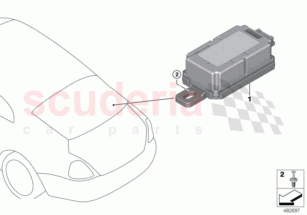 Control unit f radio remote control of Rolls Royce Rolls Royce Ghost RR21(2019-2023)