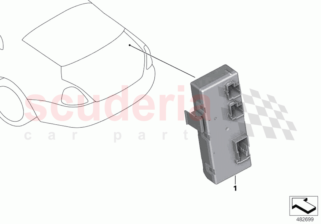 Control unit tailgate function module of Rolls Royce Rolls Royce Ghost RR21(2019-2023)