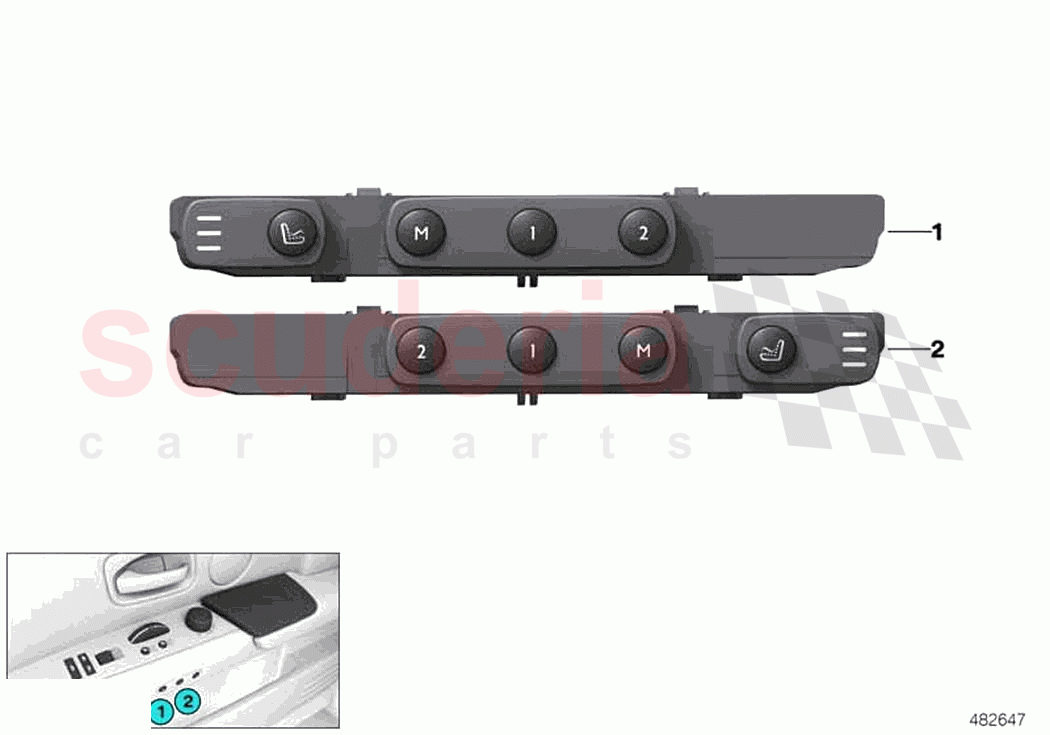 Seat functions rear pass compartment of Rolls Royce Rolls Royce Ghost RR21(2019-2023)