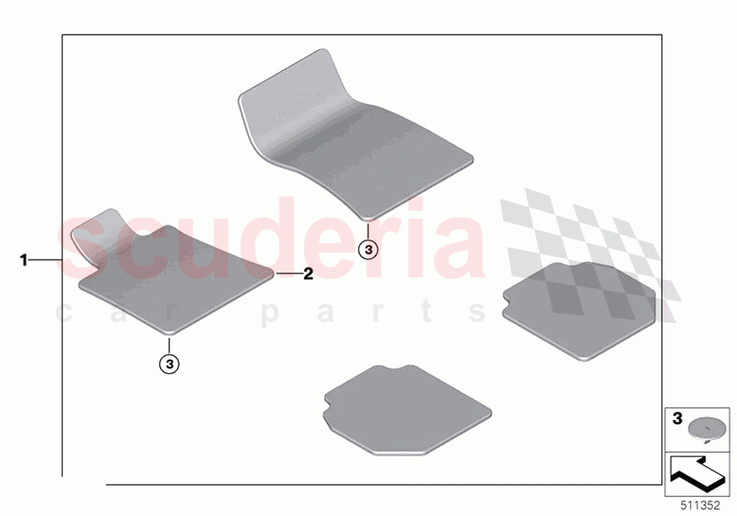 Floor mat velours of Rolls Royce Rolls Royce Ghost RR21(2019-2023)