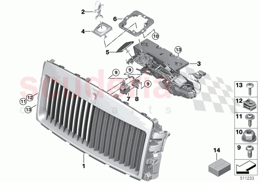 Radiator grill radiator figure of Rolls Royce Rolls Royce Ghost RR21(2019-2023)
