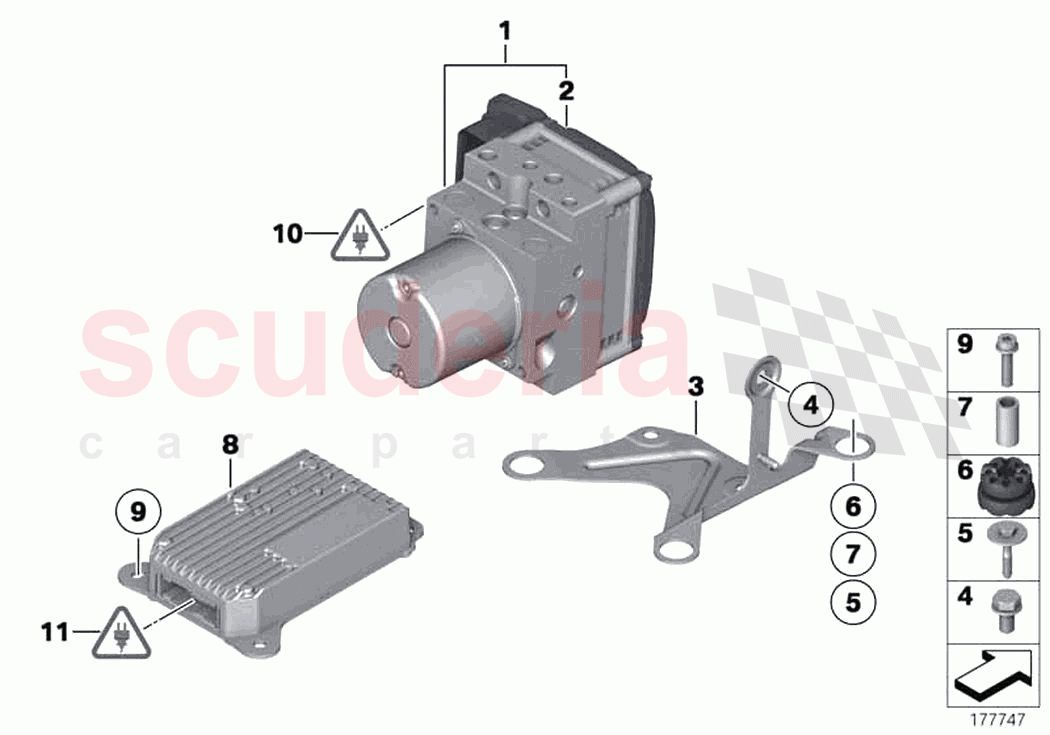 Hydro unit DSC control unit fastening of Rolls Royce Rolls Royce Ghost RR4(2017-2019)