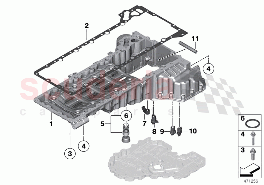 Oil pan upper part oil level indicator of Rolls Royce Rolls Royce Ghost RR4(2017-2019)