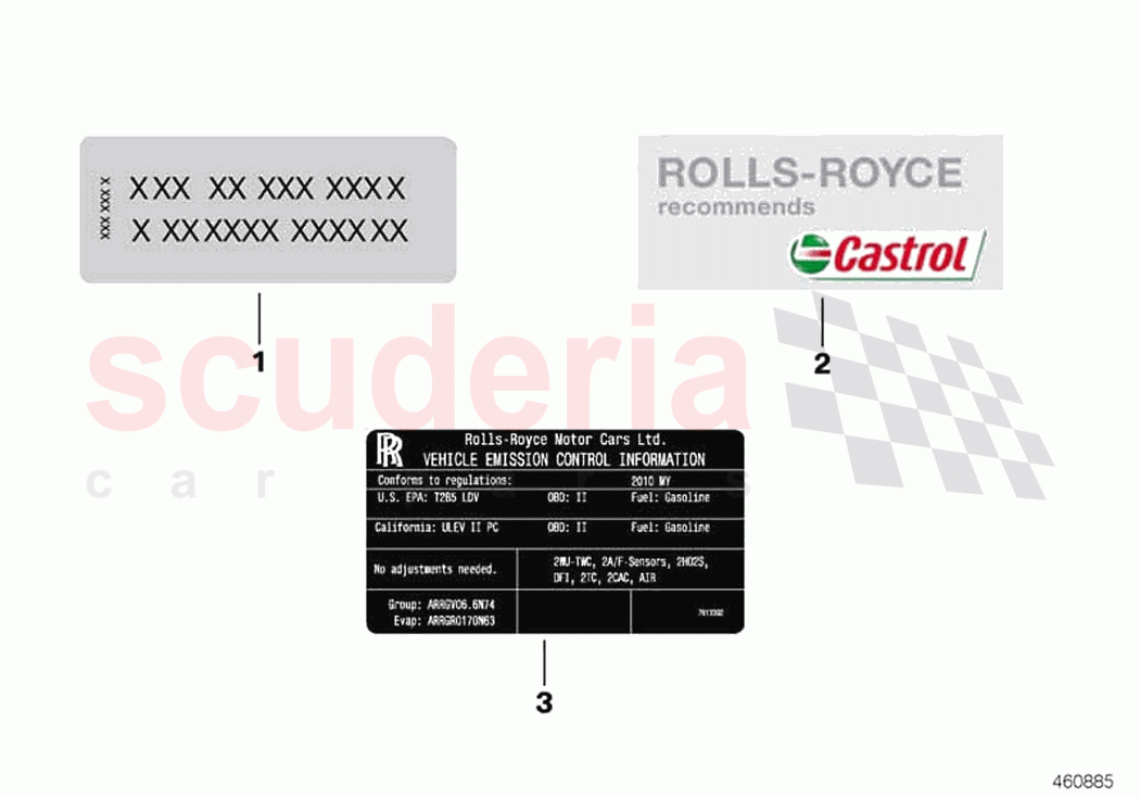 Labels of Rolls Royce Rolls Royce Ghost RR4(2017-2019)