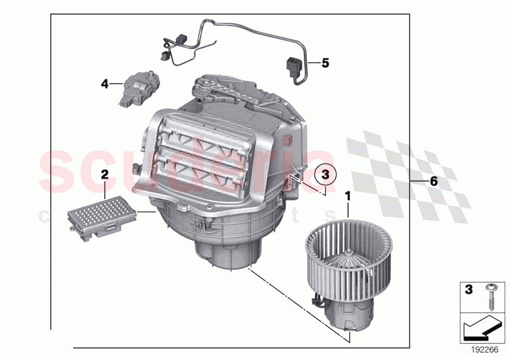 Blower unit mounting parts of Rolls Royce Rolls Royce Ghost RR4(2017-2019)