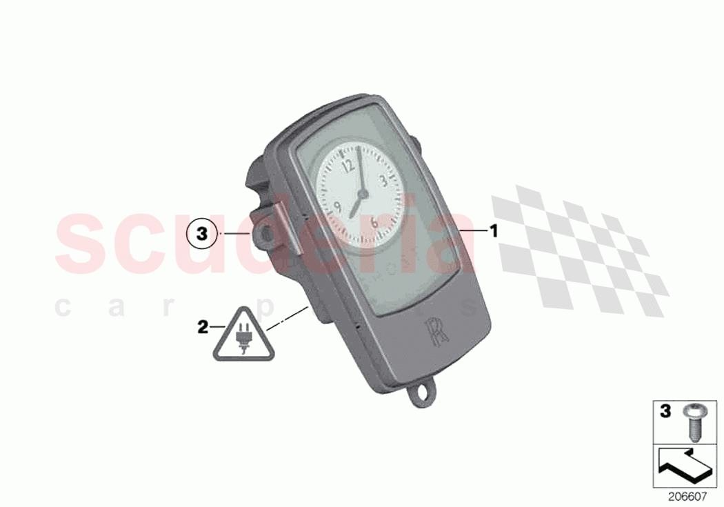 Analogue clock of Rolls Royce Rolls Royce Ghost RR4(2017-2019)