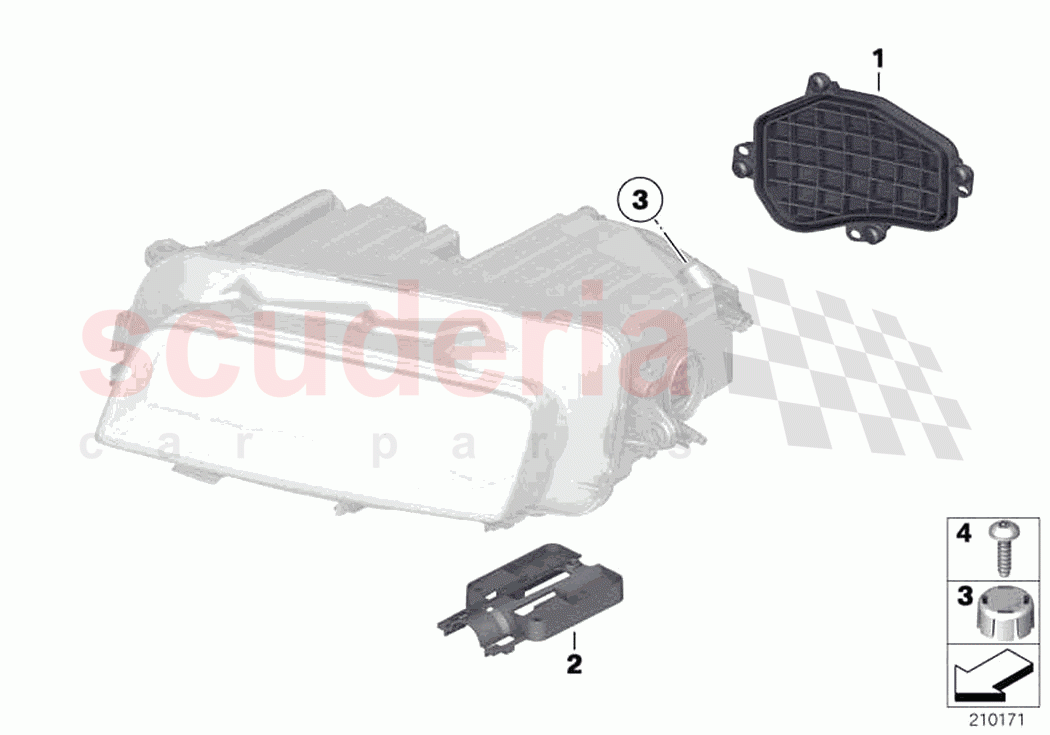 Single components for headlight of Rolls Royce Rolls Royce Ghost RR4(2017-2019)