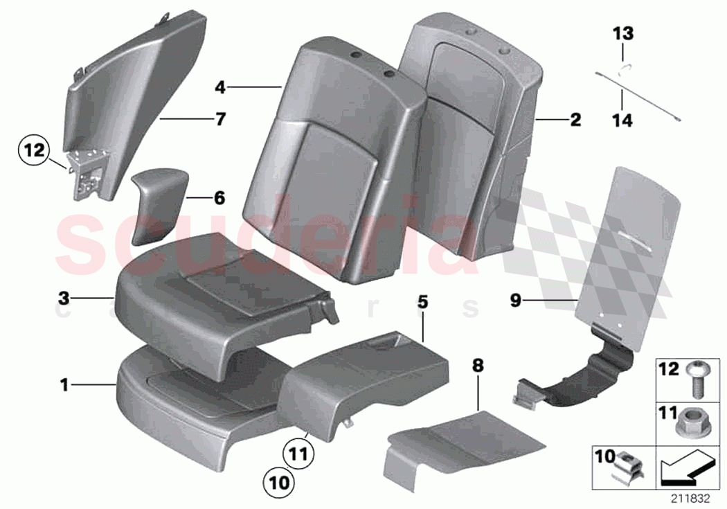 Seat rear cushion cover comfort seat of Rolls Royce Rolls Royce Ghost RR4(2017-2019)