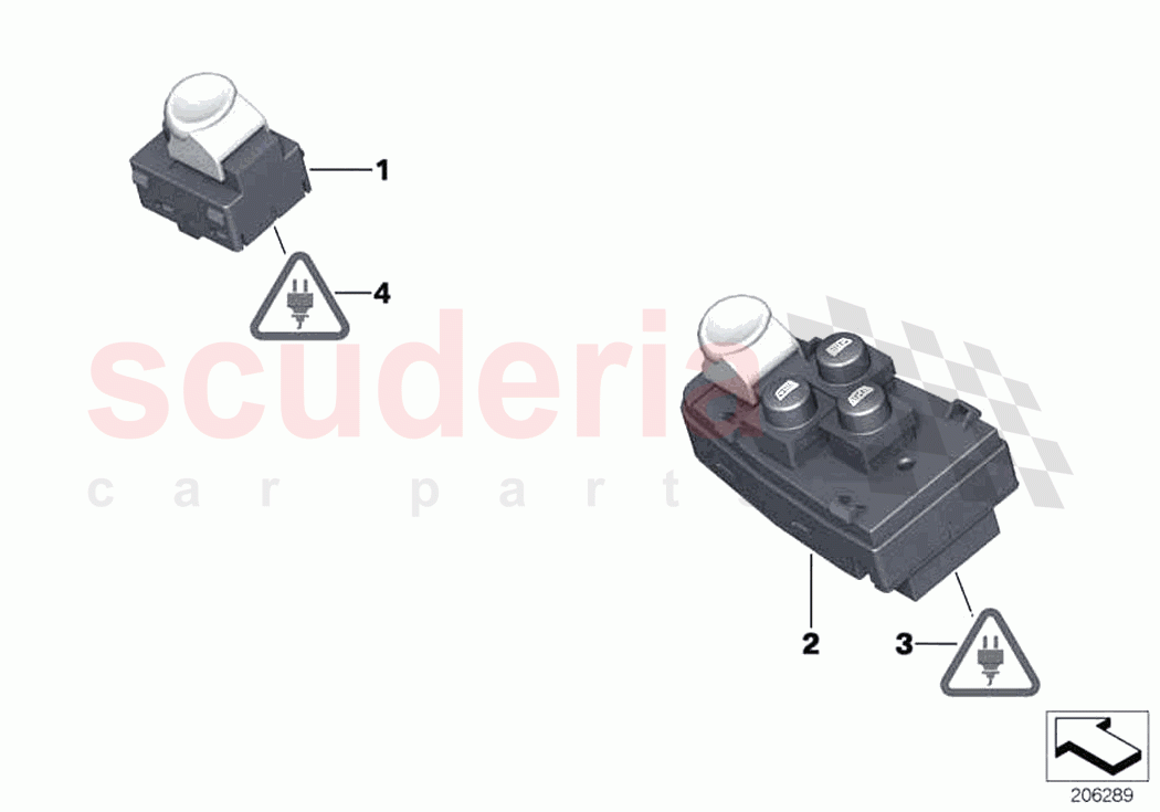 Switch window lifter of Rolls Royce Rolls Royce Ghost RR4(2017-2019)