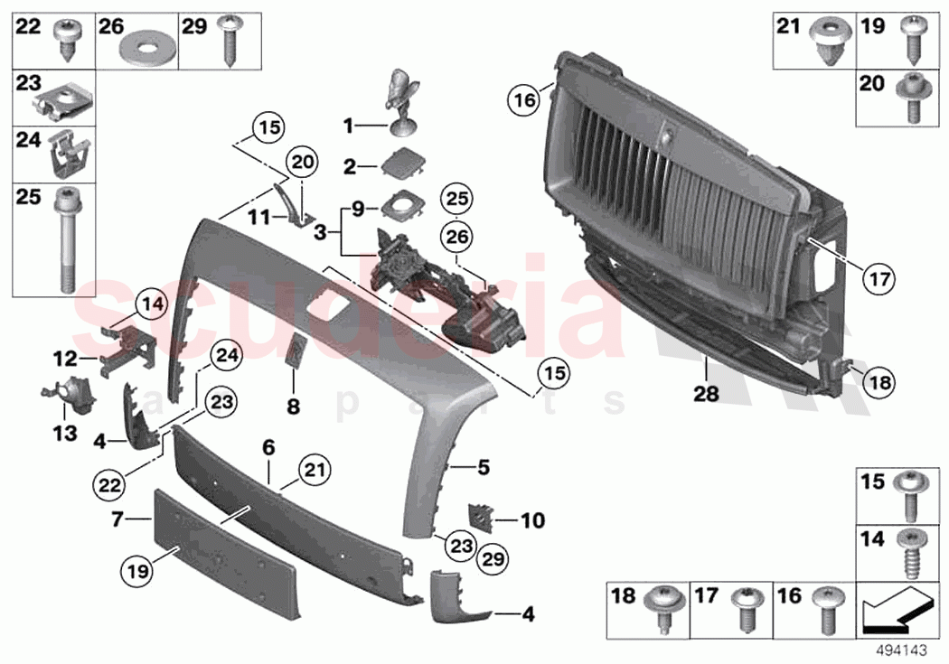 Radiator grill radiator figure of Rolls Royce Rolls Royce Ghost RR4(2017-2019)