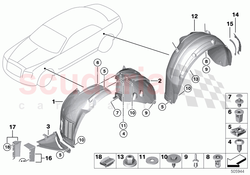 Wheelarch trim of Rolls Royce Rolls Royce Ghost RR4(2017-2019)