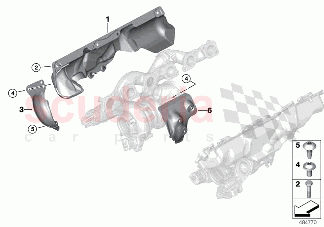 Exhaust turbocharger heat protection of Rolls Royce Rolls Royce Phantom Extended RR12(2017-2023)