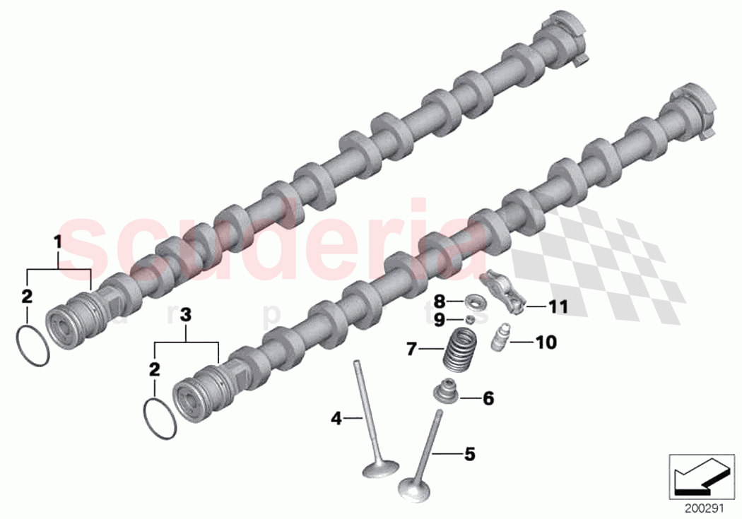 Valve timing gear camshaft valves of Rolls Royce Rolls Royce Phantom Extended RR12(2017-2023)
