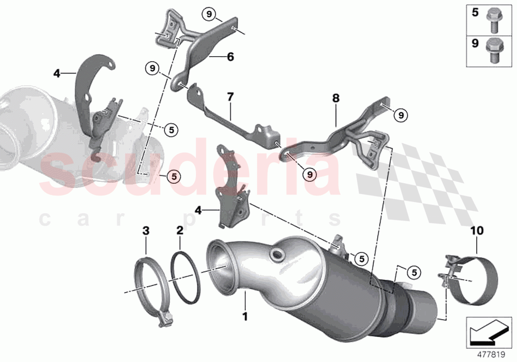 Engine compartment catalytic converter of Rolls Royce Rolls Royce Phantom Extended RR12(2017-2023)