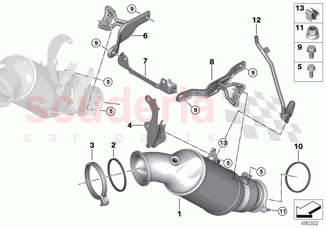 Engine compartment catalytic converter of Rolls Royce Rolls Royce Phantom Extended RR12(2017-2023)