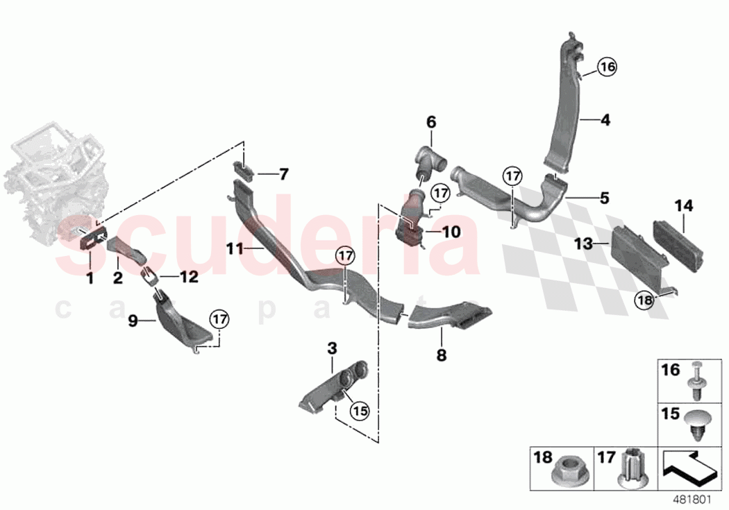 Air channel of Rolls Royce Rolls Royce Phantom Extended RR12(2017-2023)