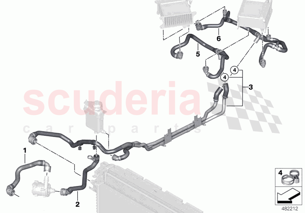 Cooling system water hoses charge air of Rolls Royce Rolls Royce Phantom Extended RR12(2017-2023)