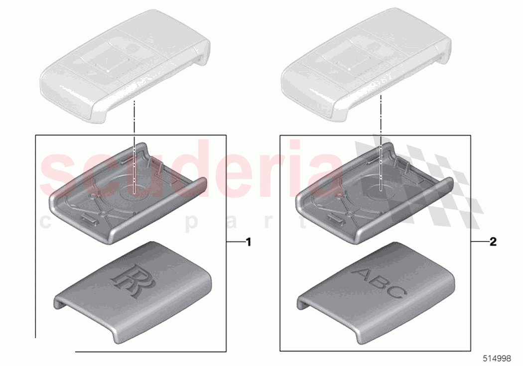 Personalised Key Backs of Rolls Royce Rolls Royce Phantom Extended RR12(2017-2023)