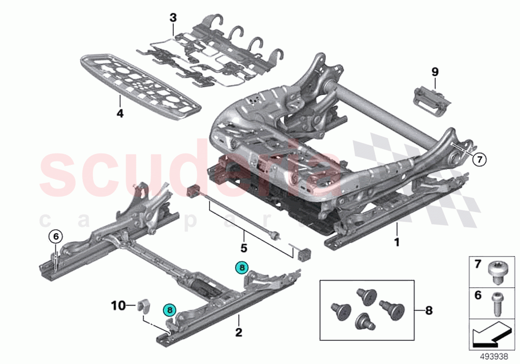 Seat front seat frame of Rolls Royce Rolls Royce Phantom Extended RR12(2017-2023)