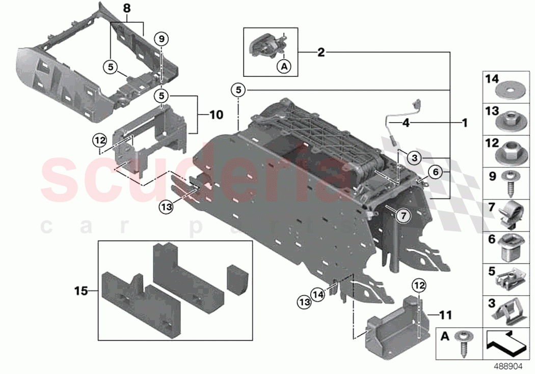 Carrier centre console of Rolls Royce Rolls Royce Phantom Extended RR12(2017-2023)
