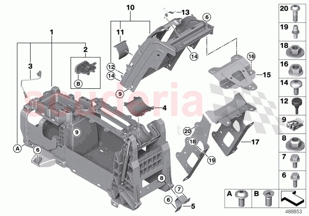 Centre console rear cabin of Rolls Royce Rolls Royce Phantom Extended RR12(2017-2023)