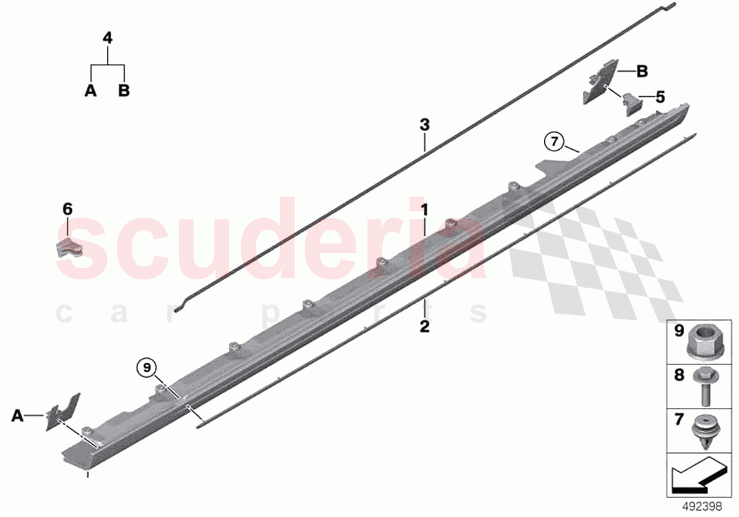 Cover door sill wheel arch of Rolls Royce Rolls Royce Phantom Extended RR12(2017-2023)