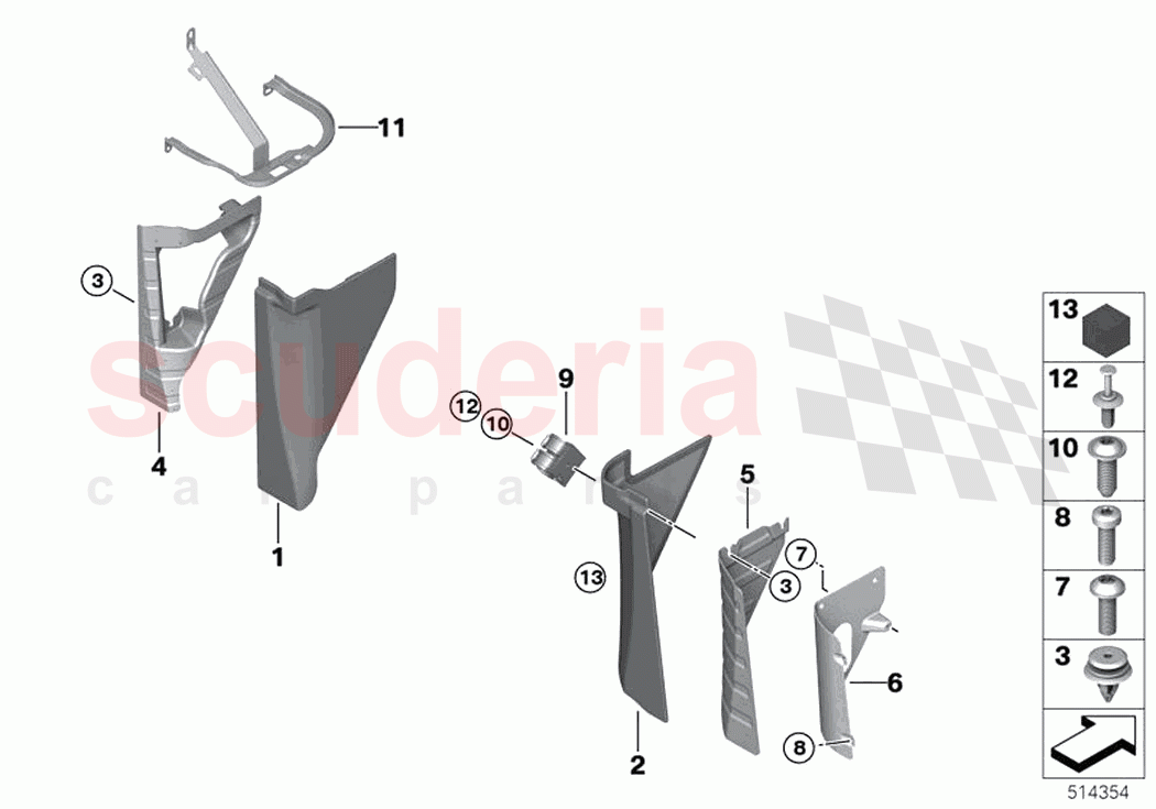 Trim panel leg room of Rolls Royce Rolls Royce Phantom Extended RR12(2017-2023)