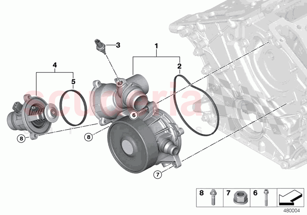 Cooling system coolant pump thermostat of Rolls Royce Rolls Royce Phantom RR11(2017-2023)