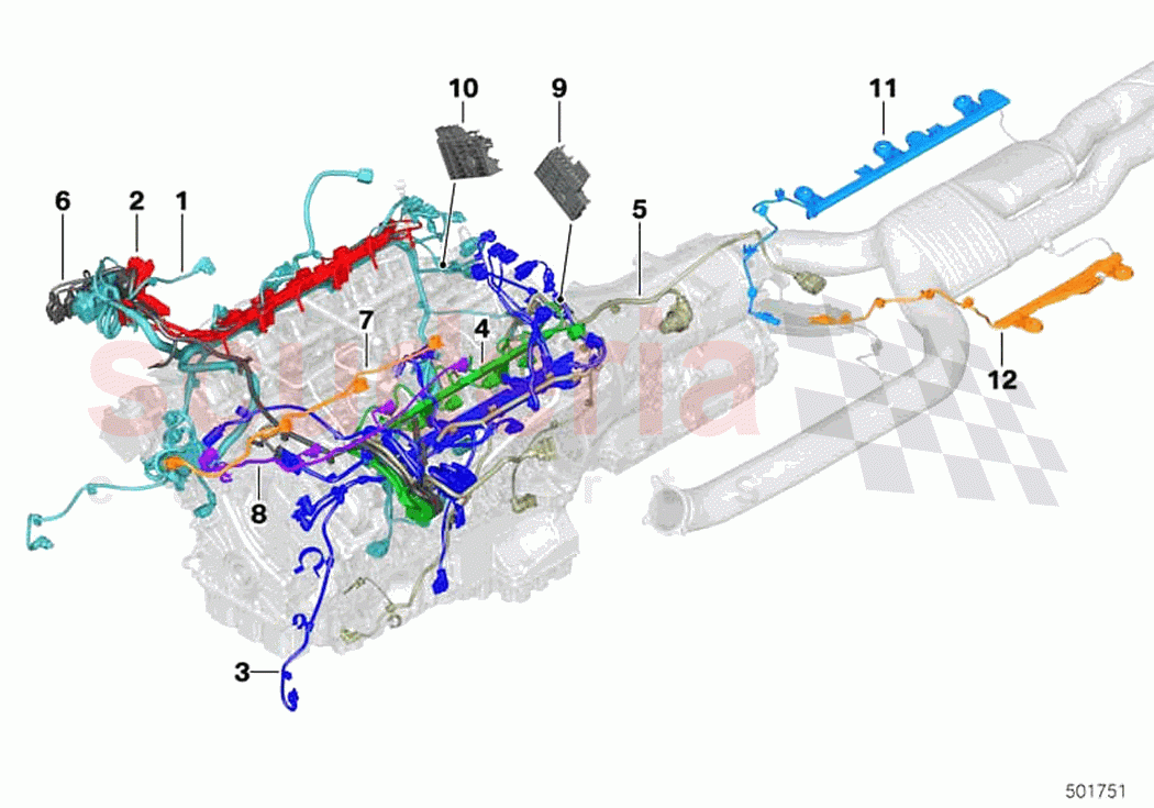 Engine wiring harness of Rolls Royce Rolls Royce Phantom RR11(2017-2023)