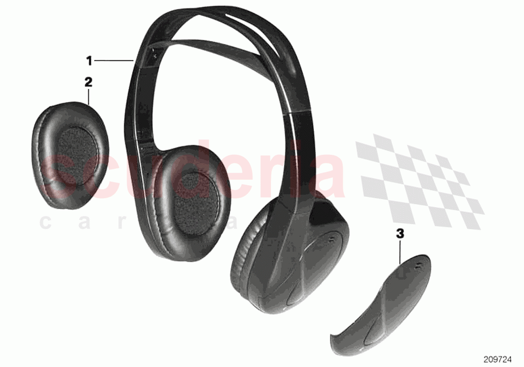 Infrared headphones of Rolls Royce Rolls Royce Phantom RR11(2017-2023)