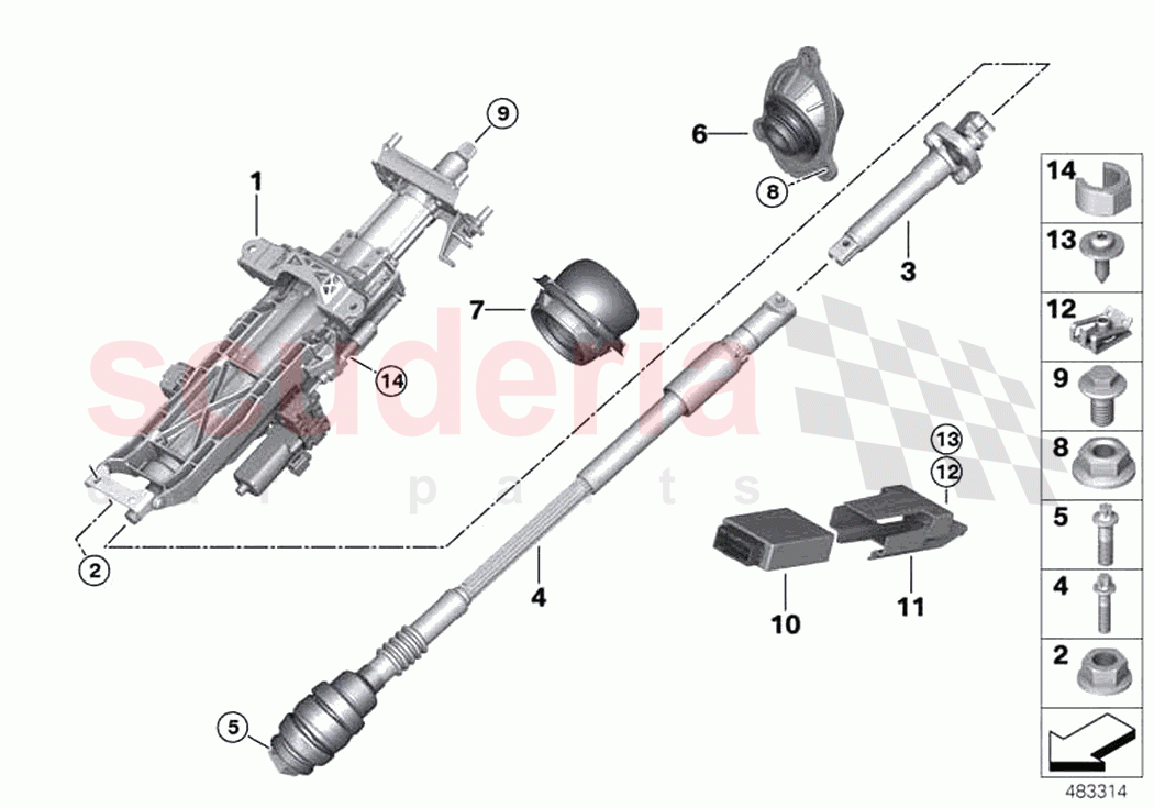 Add on parts electr steering column adj of Rolls Royce Rolls Royce Phantom RR11(2017-2023)