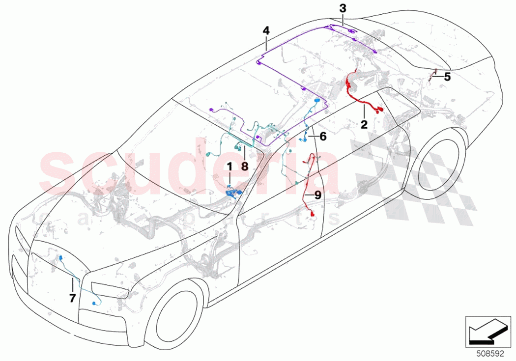 Various additional wiring harnesses of Rolls Royce Rolls Royce Phantom RR11(2017-2023)