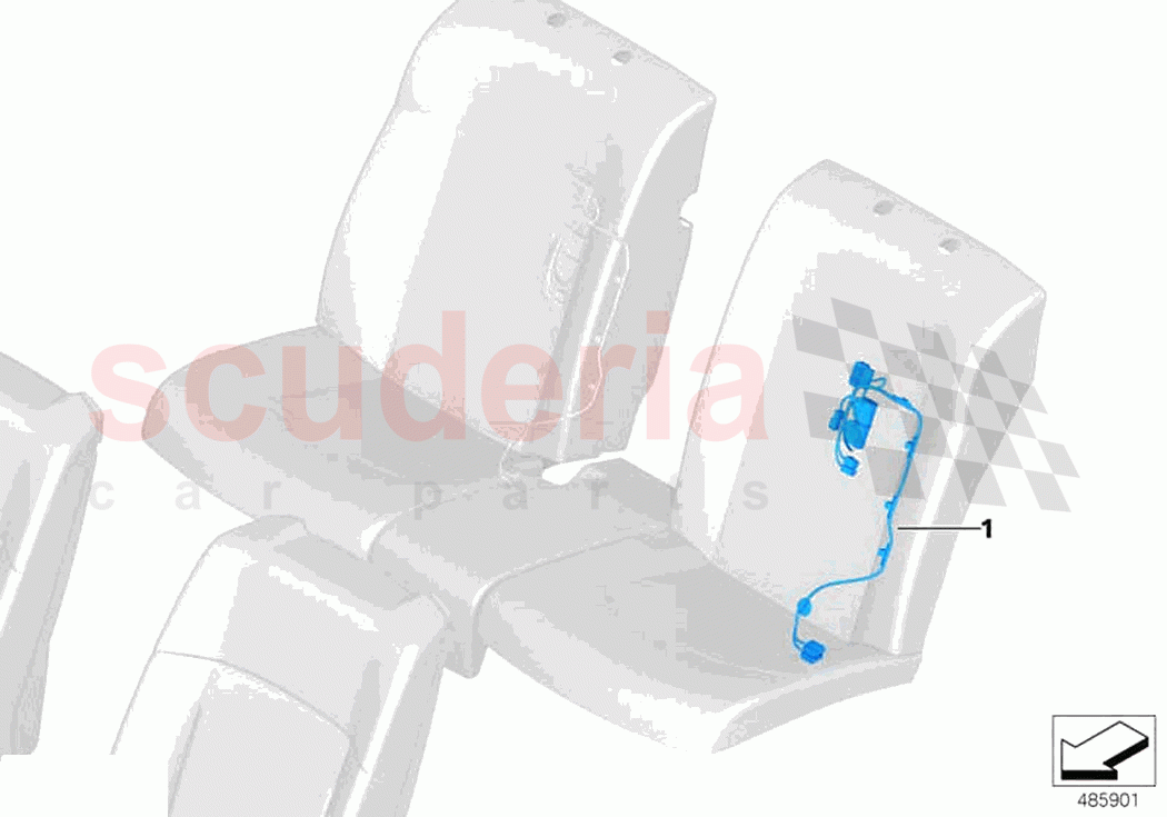Wiring harness seat bench of Rolls Royce Rolls Royce Phantom RR11(2017-2023)