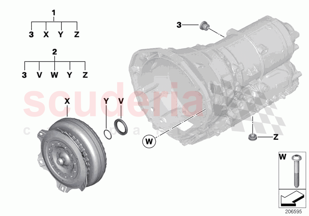 GA8HP90Z Torque converter seal elements of Rolls Royce Rolls Royce Wraith RR5(2017-2023)