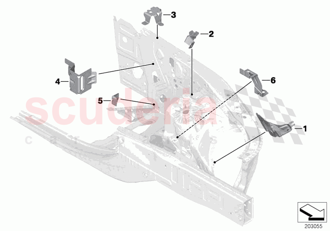 Front body bracket left of Rolls Royce Rolls Royce Wraith RR5(2017-2023)