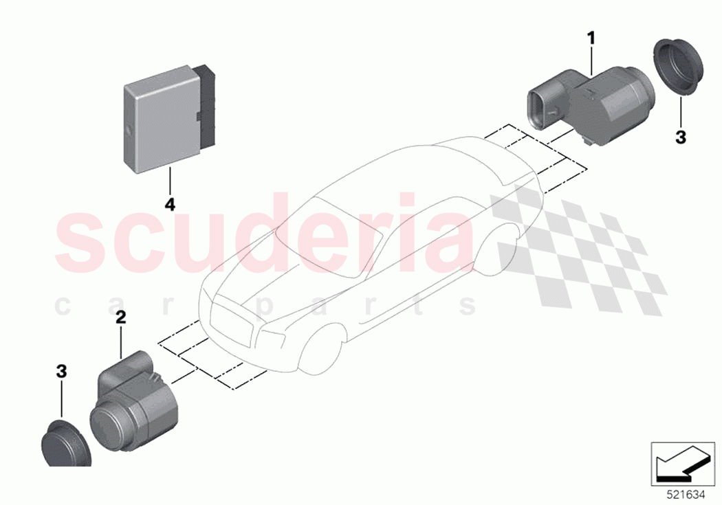 Park Distance Control PDC of Rolls Royce Rolls Royce Wraith RR5(2017-2023)
