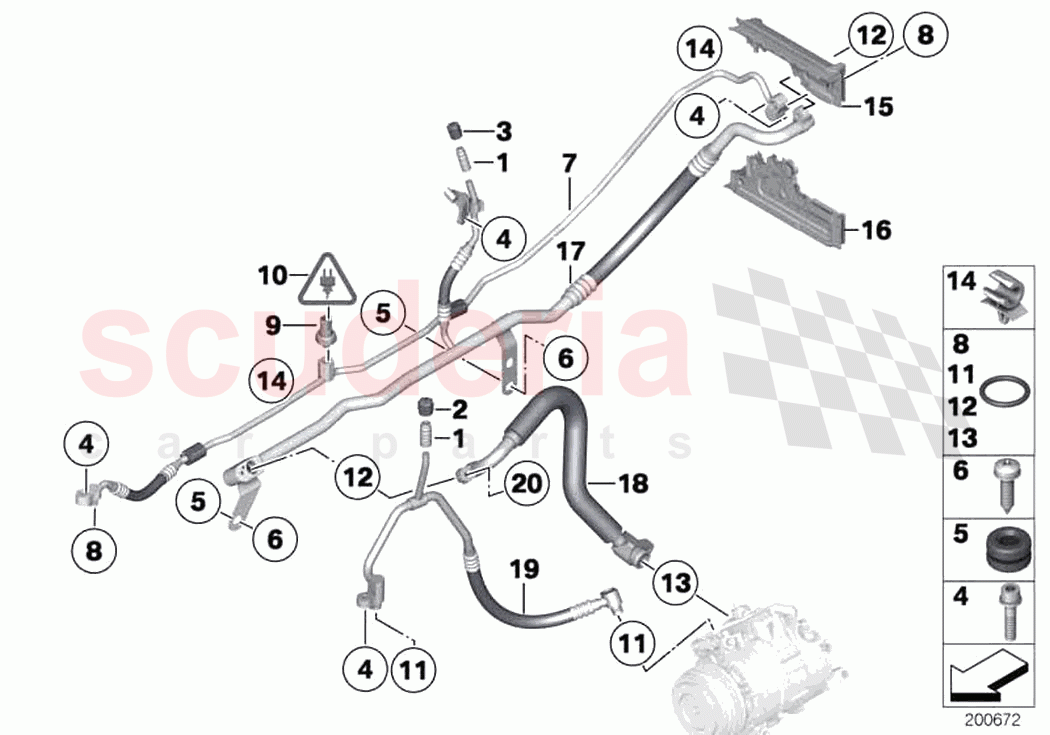 Coolant lines of Rolls Royce Rolls Royce Wraith RR5(2017-2023)