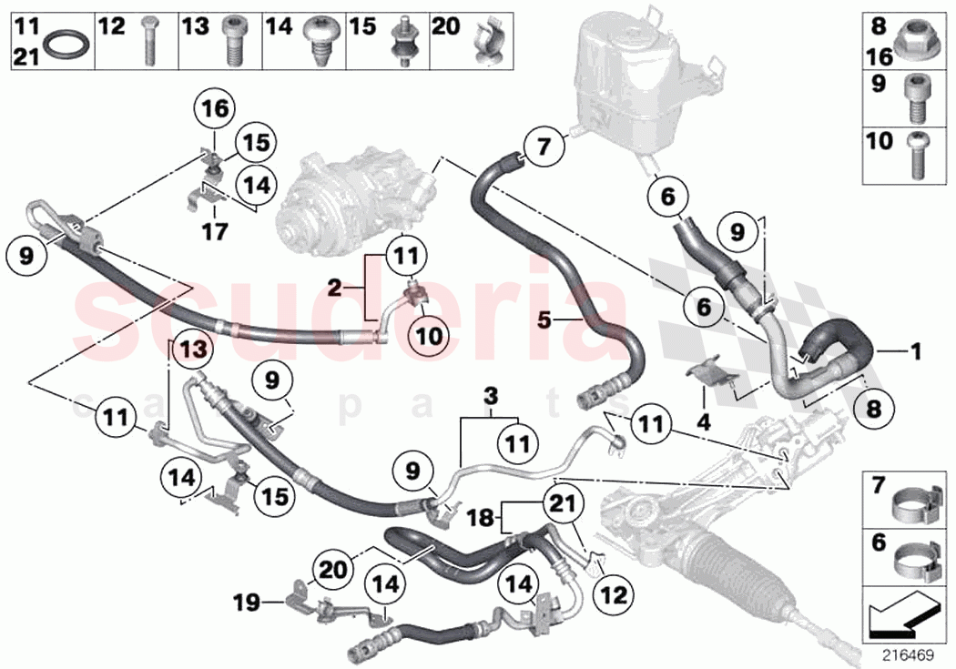 Hydro steering oil pipes of Rolls Royce Rolls Royce Wraith RR5(2017-2023)