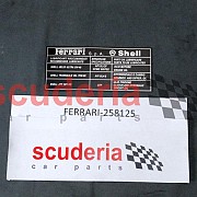 258125 ENGINE/GEARBOX OIL SPECIFICATIONS LABEL