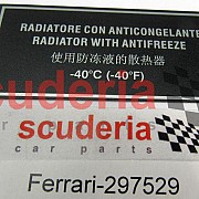 297529 'RADIATOR CONTAINS ANTIFREEZE' LABEL