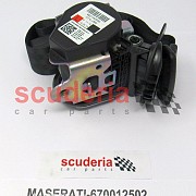 670012502 LH Front Seatbelt Retractor - EU, AU, CN, UK, JP, ME, JRH, In, SA, KO / Black