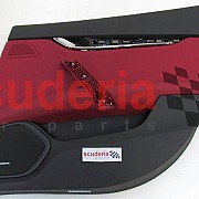 670060323 REAR RH DOOR PANEL ASSEMBLY - REAR SOLAR PROTECTIVE SHADES FULL NATURAL LEATHER INTERIOR UPHOLSTERY AND NATURAL DRILLED LEATHER SEAT UPHOLSTERY / BLACK UNDERWINDOW PANEL - BLACK STITC. + RED ARMREST - BLACK STITC. + RED DOOR - BLACK STITC. + BLACK LOWER PANEL