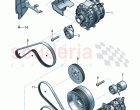 Alternator connecting and mounting parts for alternator Poly-V-belt tensioning lev… (903000)