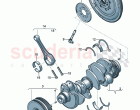 flywheel V-belt pulley with vibration damper Crankshaft conrod bearing shell