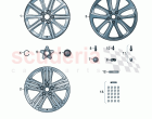 Aluminium rim Hub cap F >> 3S-K-071 415 F >> ZG-K-071 415