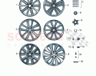 Aluminium rim Hub cap (601020)